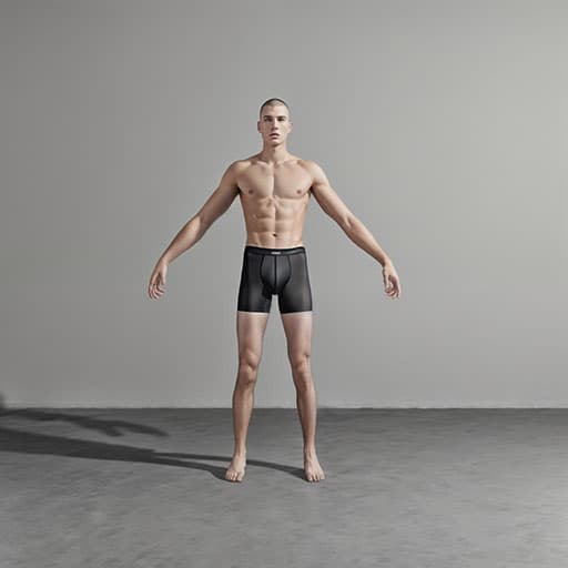 Aphrite Pose Studio Generated Image of a nude man taking a default pose